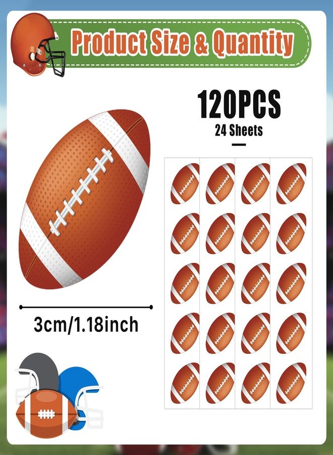 sodknow 120 Pcs Football Stickers Vinyl, Football Helmet Stickers for Water Bottle Kids Boys, Sports Ball Decals Waterproof for Football Sports Party Favor Supply Reward Pride Planner Calendar DIY Craft - Image 2